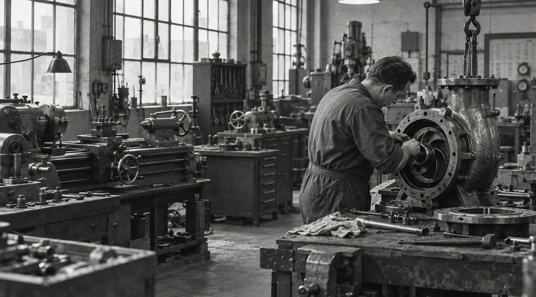 The original Halvorsen shop, 1962